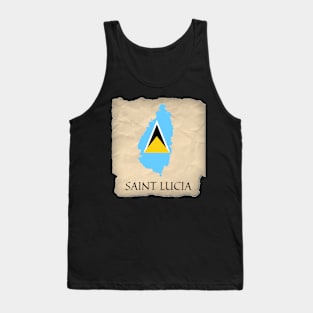 Saint Lucia Map Tank Top